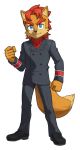  ace_attorney_(series) alpha_channel anthro apollo_justice blue_eyes brown_fur chipmunk clothing crossover elias_acorn fur hair joeadok looking_at_viewer male mammal red_hair rodent simple_background smile solo sonic_(series) standing transparent_background 