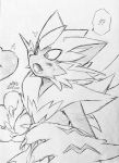  ! &lt;3 akabane_jin ambiguous_gender mammal nintendo open_mouth pok&eacute;mon pok&eacute;mon_(species) sketch video_games zeraora 