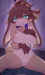  absurd_res anthro big_breasts big_ears blue_eyes breasts brown_hair bulge clothing devil-vox duo female female_focus first_person_view genitals hair heart_eyes heart_symbol hi_res kemono lagomorph lepi leporid long_ears lop_(star_wars_visions) male male/female male_pov mammal neck_tuft nipples nude pussy rabbit solo_focus spread_legs spreading star_wars star_wars_visions tuft underwear 