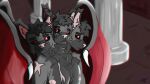  16:9 angel anthro astaroth_(divine_wars) black_body black_fur blurred_background canid canine canis demon digital_media_(artwork) fur hi_res male mammal markings multicolored_body multicolored_fur pink_inner_ear pink_nose scenery simple_background solo voidryes wars) widescreen wolf 