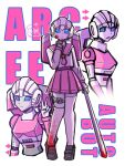  ! arcee arrow_(symbol) autobot baseball_bat black_footwear blood blood_on_cheek blood_on_clothes blood_on_face blood_on_hands blood_on_leg blood_on_shoes blood_on_weapon blue_eyes character_name clothed_robot hashtag-only_commentary heart highres holding holding_baseball_bat holding_weapon humanoid_robot joints kneehighs long_sleeves looking_at_viewer mecha mechanical_parts necktie open_mouth outline pink_necktie pink_sailor_collar pink_skirt pleated_skirt robot robot_girl robot_joints sailor_collar school_uniform shirt shoes skirt socks spoken_exclamation_mark spoken_heart thigh_strap thighhighs transformers v weapon weiyinxinshen03 white_background white_outline white_shirt white_socks white_thighhighs 