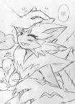  &lt;3 akabane_jin ambiguous_gender happy mammal nintendo pok&eacute;mon pok&eacute;mon_(species) sketch video_games zeraora 