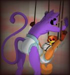 absurd_res animate_inanimate anorexia anthro bdsm belt_bondage big_dom_small_sub black_sclera blush bodily_fluids bondage bound canid canine canis catnap_(poppy_playtime) clean_diaper clothed clothing creepy diaper diaper_humping discord_(app) dogday_(poppy_playtime) domestic_cat domestic_dog dominant dominant_male dry_humping duo english_text erection erection_in_diaper felid feline felis forced fur genital_fluids hi_res humping jewelry larger_male legs_up living_plushie male male/male male_dominating_male mammal markings medical_bondage mob_entertainment necklace nervous orange_body orange_fur orange_markings padded_room pawpads paws peeing plushie poppy_playtime predicament_bondage purple_body purple_fur purple_markings rear_view restraints size_difference slim smaller_male smile smiling_critters spread_legs spreading straitjacket submissive submissive_male suspension suspension_bondage sweat telegram tenting text unwanted_erection urine wearing_diaper wet_diaper wetting wetting_diaper white_eyes yellow_body yellow_fur yellow_markings zer0rebel4