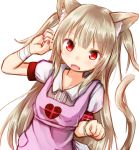  animal_ear_fluff animal_ears apron arm_up armband bandaged_arm bandages baram blush cat_ears cat_girl cat_tail collared_shirt dutch_angle fang fingernails heart kemonomimi_mode light_brown_hair long_hair looking_at_viewer nail_polish natori_sana open_mouth pink_apron puffy_short_sleeves puffy_sleeves red_eyes red_nails sana_channel shirt short_sleeves simple_background skirt solo tail tail_raised two_side_up very_long_hair virtual_youtuber white_background white_shirt white_skirt 