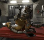  3d_(artwork) anal anal_penetration animal_genitalia animal_penis animated canine_penis digital_media_(artwork) dominant_pov first_person_view guardians_of_the_galaxy h0rs3 lying male male/male male_pov marvel on_back penetration penis rocket_raccoon sex table_lotus_position 