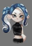  act_(a_moso) blue_eyes blue_hair closed_mouth groin long_hair long_sleeves looking_at_viewer lowres octoling side_ponytail single_bare_shoulder single_sleeve sleeveless smile solo splatoon_(series) splatoon_2 splatoon_2:_octo_expansion suction_cups tentacle_hair 