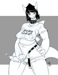  2018 anthro balls belt big_breasts breasts clothed clothing cum dickgirl digital_media_(artwork) english_text hair humanoid_penis intersex legendary_pok&eacute;mon licking licking_lips looking_at_viewer lugia masturbation monochrome nintendo nipple_bulge penile_masturbation penis pok&eacute;mon pok&eacute;mon_(species) punk signature solo text tongue tongue_out video_games zwitterkitsune 