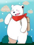  2017 anthro bear blush fur male mammal overweight overweight_male polar_bear shirokumaou solo white_fur wonder_parade 