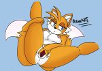  2018 anthro blue_eyes breasts canine crossgender eyeshadow female fox frown fur hair looking_away makeup mammal masturbation miles_prower nintendo nude orange_fur paylode pussy simple_background solo sonic_(series) twintails_(disambiguation) vaginal vaginal_masturbation video_games 