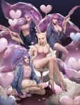  ahri akali animal_ears cleavage evelynn heels jz league_of_legends tagme tail 