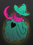  2018 anthro black_fur caprine cloak clothing deltarune eyewear fur glasses goat green_eyes hat horn humanoid lunedragon mammal ralsei red_scarf 