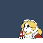  asgore_dreemurr beard boss_monster caprine christmas facial_hair heterochromia holidays horn kanaking long_ears mammal santa_claus simple_background undertale video_games 