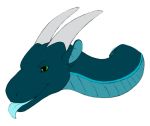  2018 belly_scales blep blue_scales blue_tongue digital_media_(artwork) dragon feral garo_(garoshadowscale) green_eyes happy headshot_portrait horn long_neck looking_aside lust male mlem neverneverland nude portrait reptile scales scalie side_view simple_background smile snout solo stripe stripes teal_scales tongue tongue_out western_dragon white_background 