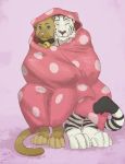  alden anthro bedding blanket cat cuddling duo feline male male/male mammal otherwords sleeping smile tiger zephyr_belinski 