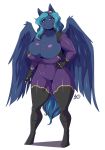 anthro big_breasts bodysuit breasts clothed clothing curvaceous equine feathered_wings feathers female huge_breasts looking_at_viewer mammal pegasus ryousakai skinsuit smile solo standing thick_thighs tight_clothing wings 
