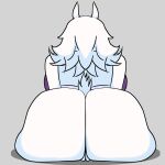 absurd_res alternate_universe anthro boss_monster_(undertale) bovid butt caprine clothing digital_media_(artwork) female fur genitals goat hair hi_res horn jonathefur20 mammal mature_anthro mature_female pussy simple_background solo tail thewill toriel tutori under(her)tail undertale undertale_(series) white_body white_fur