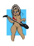  2018 anthro ash_(sing) big_breasts blue_eyes blush breasts digital_media_(artwork) eyeshadow female fur guitar illumination_entertainment instrument looking_at_viewer makeup mammal musical_instrument nipples nude open_mouth paylode playing_guitar playing_music porcupine pussy quills rodent simple_background sing_(disambiguation) sing_(movie) smile solo standing 