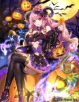  ass dress fishnets gyakushuu_no_fantasica halloween heels horns katagiri_hachigou no_bra nopan pointy_ears tail thighhighs 