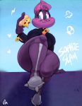  anthro bat blue_eyes crossed_legs eating female food looking_at_viewer mammal pizza sitting solo sophie_slam thick_thighs vimhomeless 