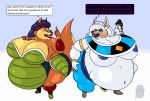  belly big_belly canine carmelita_fox darkartist dragon_ball dragon_ball_z female fox larger_female mammal overweight size_difference sly_cooper_(series) video_games vore 