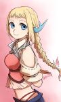  1girl blonde_hair blue_eyes braid breasts closed_mouth final_fantasy final_fantasy_xii final_fantasy_xii_revenant_wings long_hair looking_at_viewer penelo sia0926 simple_background smile solo twin_braids twitter_username vest 