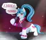 absurd_res anatomically_correct bedroom_eyes blush clothing dust electronics equestria_girls equid equine flirting flirting_with_viewer fluffy_ears genitals hair hasbro hi_res horse intersex kanaeshka looking_at_viewer mammal microphone my_little_pony narrowed_eyes penis pony ponytail seductive singing smile smiling_at_viewer smoke sonata_dusk_(eg)