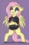 bottomless clothed clothing equine female fluttershy_(mlp) friendship_is_magic mammal marsminer my_little_pony pegasus pigeon_toed solo wings 