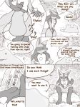  ambiguous_gender anthro comic crocodiler_owen crotch_grab detailed_background ditto grope lucario monochrome nintendo pok&eacute;mon pok&eacute;mon_(species) video_games 