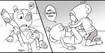  animate_inanimate anus balls bed bottomless brother brothers clothed clothing comic cup cuphead_(character) cuphead_(game) dialogue disembodied_hand disembodied_penis duo english_text erection glans gloves humanoid humanoid_on_humanoid humanoid_penis incest leg_grab legwear looking_down lying male male/male mugman not_furry object_head on_back on_bed penis shorts sibling side_view small_penis socks speech_bubble spread_legs spreading text toxic-boner video_games 
