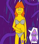 anthro bikini cephalopod clothed clothing female freckles humanoid little_miss_daredevil marine mr_men_and_little_misses normaldrawings partially_clothed pregnant sanrio squid swimsuit tentacle_monster tentacles 