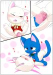  &lt;3 balls barbed_penis blush cat charle clothed clothed_sex clothing clyndemoon exceed fairy_tail feline female happy_(fairy_tail) lying male male/female mammal missionary_position on_back penis pussy pussy_juice sex 