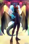  2018 anthro detailed_background digital_media_(artwork) dragon featureless_crotch grimoiren male membranous_wings nude solo standing wings 