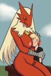  avian bird blaziken blush breasts duo female human jim(pok&eacute;mon_trainer) male mammal nintendo nude pok&eacute;mon pok&eacute;mon_(species) pok&eacute;mon_trainer scarlette(blaziken) soggy video_games 