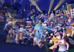  6+boys 6+girls absurdres alternate_color anabel_(pokemon) arceus argenta_(pokemon) ascot bald barry_(pokemon) baseball_cap battle_chatelaine battle_frontier_(pokemon) benga_(pokemon) black_gloves black_hair blonde_hair blue_necktie blue_oak brandon_(pokemon) bronzong brothers brown_hair caitlin_(pokemon) chandelure character_request charizard check_character crossed_arms dahlia_(pokemon) dana_(pokemon) darach_(pokemon) dark-skinned_female dark-skinned_male dark_skin dratini eelektross emmet_(pokemon) entei evelyn_(pokemon) eyewear_on_head father_and_son fire gallade gible glasses gloves green_hair green_scarf greta_(pokemon) grey_hair guppyfish77 hat highres holding holding_poke_ball holding_staff ingo_(pokemon) insect_wings kubfu landorus landorus_(incarnate) leon_(pokemon) luchador_mask lucy_(pokemon) masked_royal medicham midriff morgan_(pokemon) multicolored_hair multiple_boys multiple_girls mustard_(pokemon) navel necktie night night_sky ninjask nita_(pokemon) noland_(pokemon) old old_man open_mouth orange_hair outdoors palmer_(pokemon) pidgeot pikachu poke_ball poke_ball_(basic) pokemon pokemon_(creature) pokemon_bw2 pokemon_dppt pokemon_emerald pokemon_platinum pokemon_rse pokemon_sm pokemon_swsh pokemon_xy purple_fire purple_hair red_(pokemon) red_hair red_hat regice regigigas regirock rockruff salamence scarf seviper shiny_pokemon siblings sisters skarmory sky slaking snorlax spenser_(pokemon) staff standing sunglasses swampert thorton_(pokemon) topless_male tucker_(pokemon) twins two-tone_hair umbreon unworn_hat unworn_headwear white_ascot wide_sleeves wings 