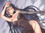  black_hair blush breasts choker dress elbow_gloves folks_(nabokof) garter_belt gloves long_hair tales_of_berseria velvet_crowe waifu2x yellow_eyes 