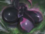  2018 anthro big_breasts big_butt breasts butt detailed_background female huge_breasts huge_butt hyper hyper_breasts hyper_butt hyper_hips looking_at_viewer nintendo nude pok&eacute;mon pok&eacute;mon_(species) raised_tail reptile salazzle scalie seductive solo taranima thick_thighs video_games voluptuous wide_hips 
