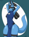  &lt;3 anthro blush bow bulge canine clothed clothing crossdressing dress evening_gown eyewear girly glasses hi_res jeffthehusky lucario lucas_arynn male mammal nintendo pok&eacute;mon pok&eacute;mon_(species) pok&eacute;morph raised_arm solo_focus standing teasing thick_thighs tongue tongue_out video_games 