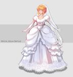  blonde_hair blush bridal_veil bride choker dress elbow_gloves english formal gloves gown heartgear looking_at_viewer metroid samus_aran solo updo veil wedding_dress white_dress white_gloves 