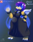  armband blue_shell claws clothing dress female fire hair koopa mario mario_bros mystia neckband nintendo queen royal_koopa royalty scalie video_games wings 