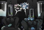  2025 3_toes 4:3 4_fingers anthro balls big_balls big_penis black_body black_eyes black_fur black_nose blue_body blue_fur bodily_fluids buckteeth cheek_tuft clothed clothing colored condom_suit container cum cum_collecting cum_container cum_in_container cum_tank digital_drawing_(artwork) digital_media_(artwork) dipodid duo ear_tuft ejaculation english_text erection excessive_cum excessive_genital_fluids facial_markings facial_tuft feet fingers fur furniture genital_fluids genitals glass glass_container grey_body grey_fur grey_markings handwritten_text hat head_markings head_tuft headgear headwear heart_eyes heart_symbol hi_res humanoid_genitalia humanoid_penis imperial_mouse_(ner0_kobold) jerboa latex latex_clothing latex_skinsuit long_ears long_tail looking_pleasured lying lying_on_table machine male mammal markings milking_machine motion_lines mouse mouse_ears mouse_tail mouthless multicolored_body multicolored_fur murid murine muzzle_(marking) ner0_kobold on_back on_table open_mouth orgasm penile penis penis_milking penis_milking_machine raised_hips raised_pelvis reaction_shot rodent shaded signature simple_background skinsuit spread_legs spreading striped_body striped_fur striped_markings striped_tail stripes table tail tail_markings teeth text thick_tail thick_thighs tight_clothing tobi_(ner0_kobold) toes tongue topwear torn_bodysuit torn_clothing torn_skinsuit tuft two_tone_body two_tone_fur watermark whiskers white_body white_fur white_markings 