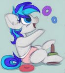 diaper equine fan_character hookline horse mammal marsminer my_little_pony playing pony toy young 