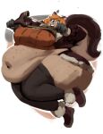 2025 5_fingers animal_humanoid belly big_belly big_breasts big_butt big_tail black_clothing black_gloves black_handwear black_legwear black_thigh_highs blonde_hair boots bottomwear breasts brown_tail butt clothing digital_media_(artwork) digital_painting_(artwork) female fingers footwear freckled_belly freckled_face freckled_legs freckled_thighs freckles gloves hair handwear hi_res holding_slingshot huge_belly huge_breasts huge_butt huge_tail humanoid hyper hyper_butt legwear looking_at_viewer mammal mammal_humanoid marvel marvel_rivals morbidly_obese morbidly_obese_female morbidly_obese_humanoid navel obese obese_female obese_humanoid open_mouth open_smile outline overweight overweight_female overweight_humanoid ranged_weapon rodent rodent_humanoid sciurid sciurid_humanoid shoes shorts slingshot smile smiling_at_viewer solo sonier103 squirrel_girl_(marvel) sweater tail tan_tail thigh_highs topwear tree_squirrel_humanoid two_tone_tail weapon white_outline