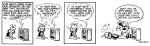 1974 20th_century 4_panel_comic absurd_res accent advertisement ancient_art antennae_(anatomy) anthro arachnid arthropod clothing comic commercial dialogue dizzy doctor dr._gougo dr._rosenwurm electronics facial_hair german_accent gnat gnorm_gnat_(character) gnorm_gnat_(series) group hair head_mirror headgear headwear hi_res humor ill insect jim_davis jim_davis_(artist) lying male medical_instrument monochrome mustache on_back on_rock public_domain rock scientific_instrument simple_background sitting spider stereotype television thinking thoughtful_expression trio watching_television worm