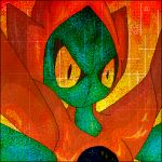  2008 angry deoxys deoxys_(attack_form) digital_drawing_(artwork) digital_media_(artwork) dithering legendary_pok&eacute;mon low_res metaknightmaregirl nintendo not_furry oekaki pok&eacute;mon pok&eacute;mon_(species) reaction_image red_body video_games yellow_eyes 