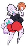  2018 aimbot-jones antennae anthro ball basketball big_breasts big_butt breasts butt clo clothed clothing digital_media_(artwork) dragon eyelashes fan_character female front_view goodra half-closed_eyes hi_res huge_breasts looking_at_viewer navel nintendo overweight overweight_female pok&eacute;mon pok&eacute;mon_(species) pok&eacute;morph pose shirt short slime smile solo thick_thighs video_games voluptuous wasabi_(aimbot-jones) wide_hips 