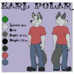  (artist) (character) (general) anthro butt canid canine canis clothing earl_polar fluffy footwear fox front_view fur happy heyitshappydoodles hybrid invalid_tag jeans male mammal model_sheet pants rear_view shirt shoes smile standing wolf 