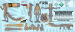 2025 absurd_res animal_genitalia anthro big_tail capcom claws ears english_text erection fan_character fanged_wyvern feral full_pad fully_sheathed fuse_(razim) genitals grey_body grey_scales hi_res knot knotted_penis lunagaron male model_sheet monster_hunter nude orange_body orange_eyes orange_scales padded_palms penis quadruped reference_image scales scalie sheath spikes tail text tobi-kadachi tobi-lunagaron toe_claws wicked_whiskers zgf_art