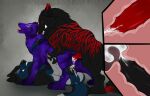  animal_genitalia animal_pussy black_body black_fur black_nose black_penis black_pussy blue_body blue_fur bodily_fluids canid canine canine_genitalia canine_pussy cum cum_in_ass cum_in_pussy cum_inside cutaway dipstick_ears ear_markings erection eyes_closed female female_penetrated feral feral_on_feral feral_penetrated feral_penetrating feral_penetrating_feral fur genital_fluids genitals group hi_res internal killthe_demon lying male male/female male_penetrating male_penetrating_female mammal markings multicolored_ears on_back penetration penis purple_body purple_fur pussy red_markings red_penis sex side_view simple_background trio white_markings 