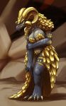  2018 anthro breasts capcom claws dragon elder_dragon female horn kulve_taroth looking_at_viewer monster_hunter monster_hunter_world oniontrain solo video_games yellow_eyes 