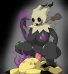  2018 anthro anthrofied big_breasts breasts cowgirl_position duo erection female front_view hi_res larger_female male male/female male_penetrating mammal mimikyu nintendo nipples on_top penetration penis pikachu pok&eacute;mon pok&eacute;mon_(species) pok&eacute;morph pussy pussy_juice rodent sex simple_background size_difference smaller_male smile tonytoran unconscious vaginal vaginal_penetration video_games 
